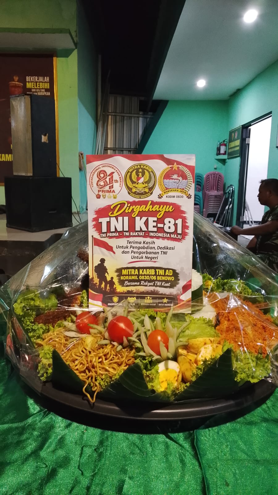 Pererat Sinergi TNI dengan Rakyat Mitra Karib 0830/06 Benowo Ucapkan HUT ke 81 Koramil Benowo